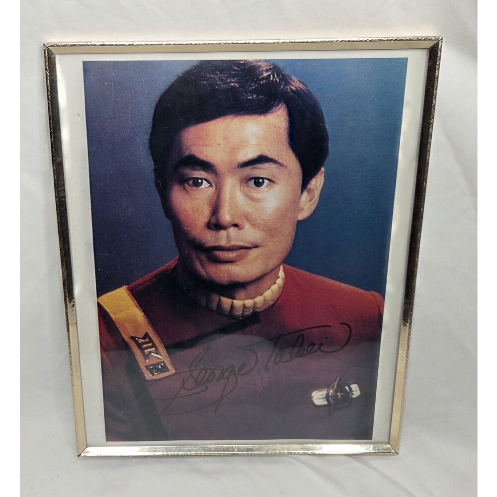 George Takei Signed 8x10 Photo Star Trek Sulu Autograph Framed Picture